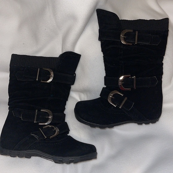 NIB girls black boots, size 2 - Picture 1 of 12